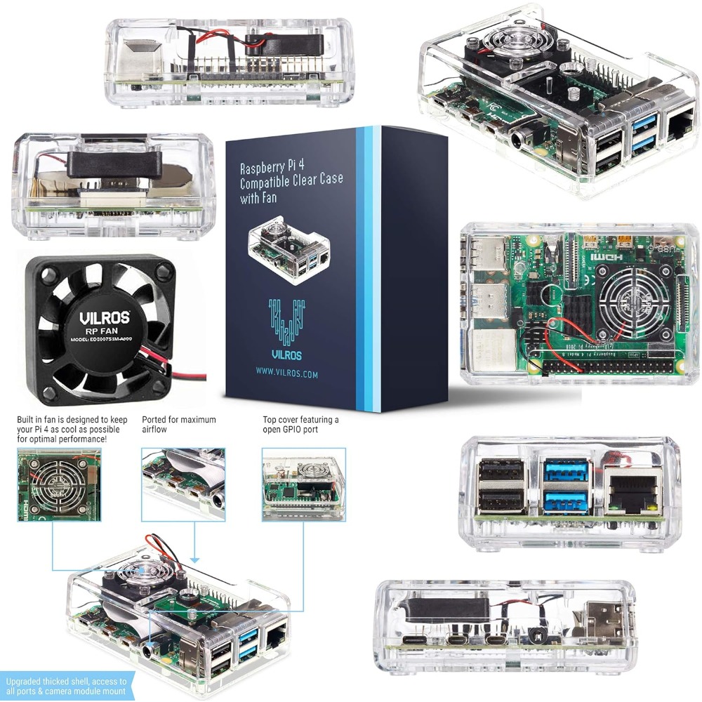 Fan-gekoelde ABS-behuizing sta - Raspberry Pi 4 8Gb Ram Kit recensie en prijs
