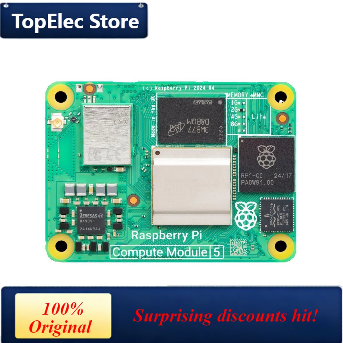 TopElec Raspberry Pi Compute M - Raspberry Pi 5 8Gb Board recensie en prijs